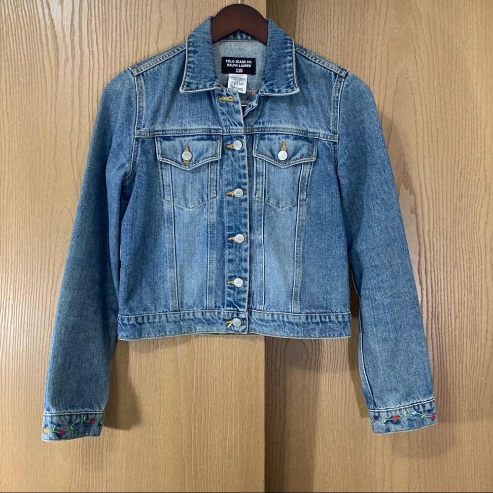 Ralph Lauren Polo Jeans Denim Jacket Embroidered - Picture 2 of 8